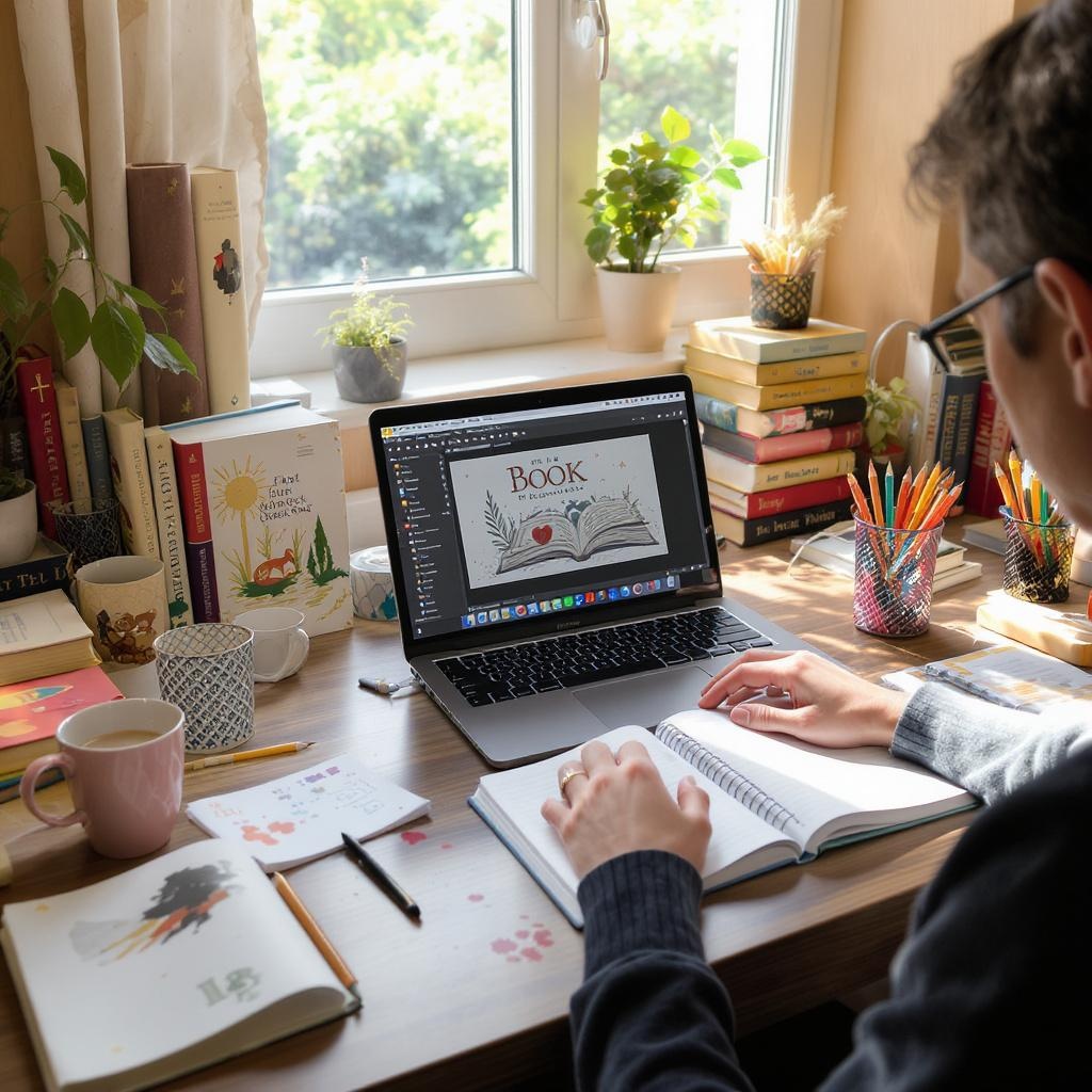 Author creating books